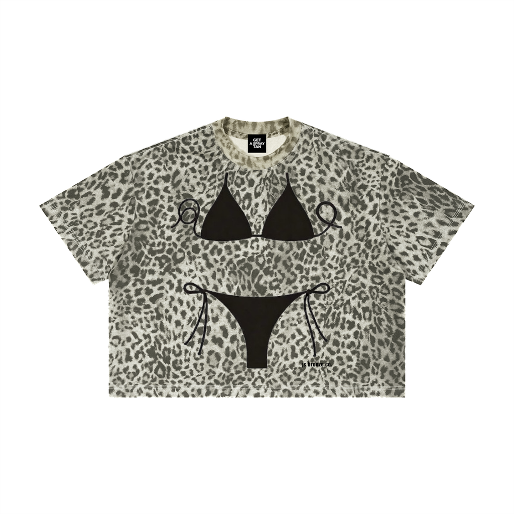 Leopard Print Boxy Tee (SIZE UP runs small)