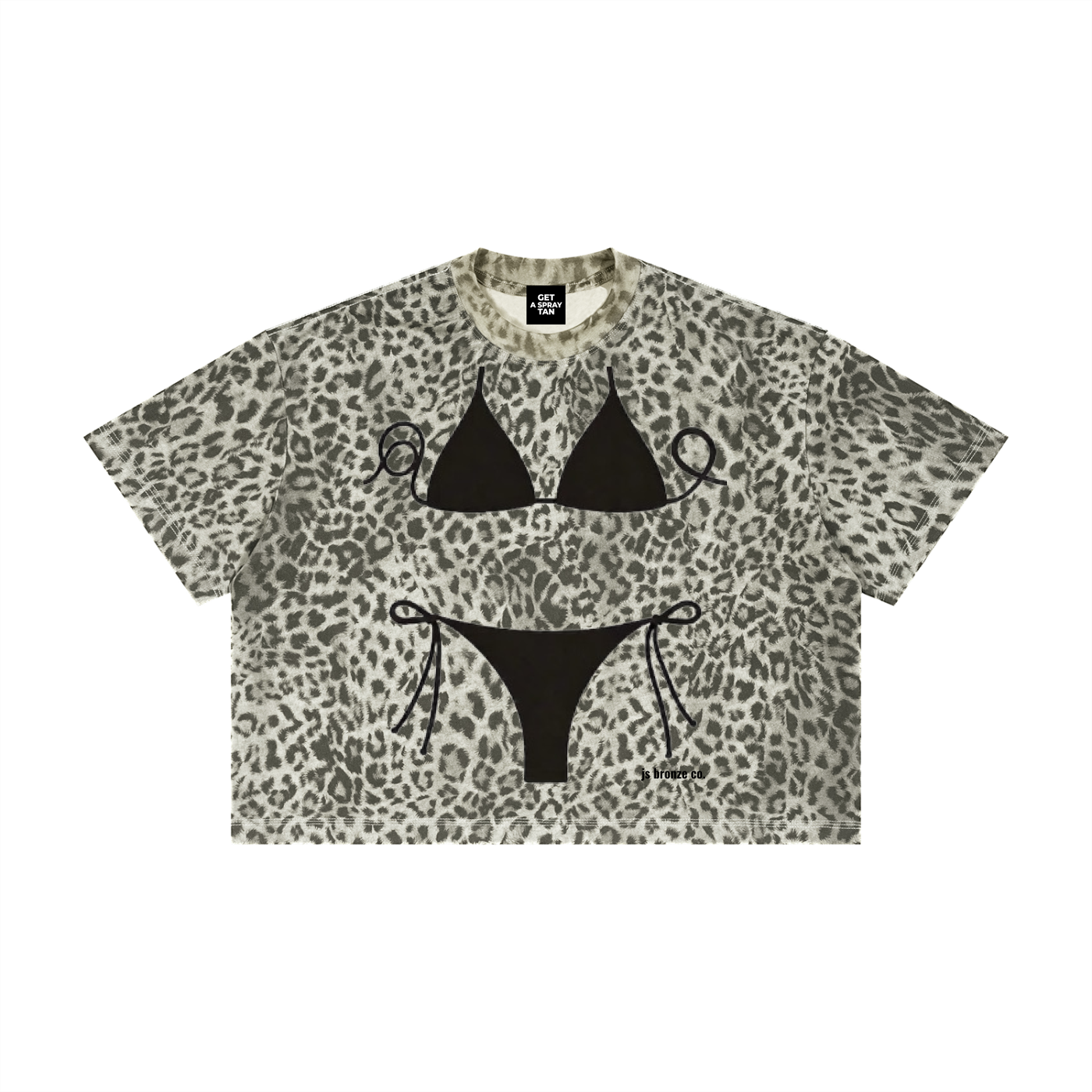 Leopard Print Boxy Tee (SIZE UP runs small)