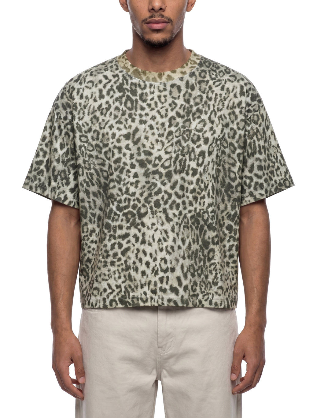 Leopard Print Boxy Tee (SIZE UP runs small)