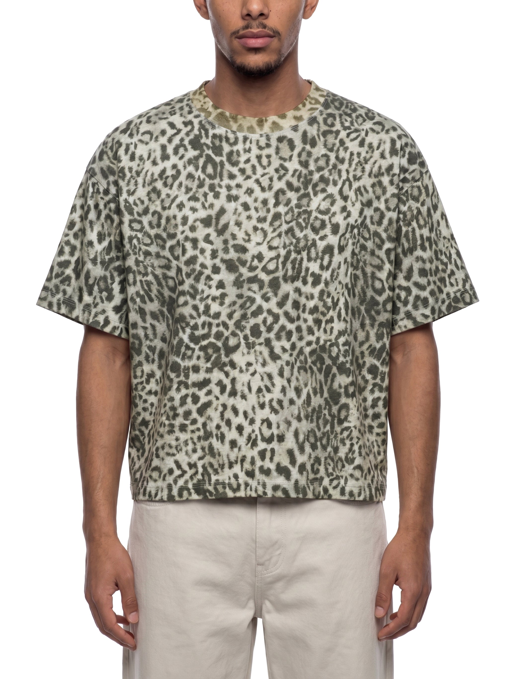 Leopard Print Boxy Tee (SIZE UP runs small)